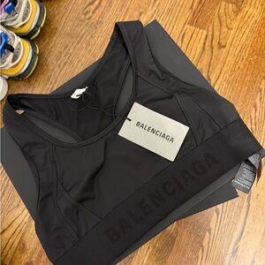 Balenciaga Black Sports Bra